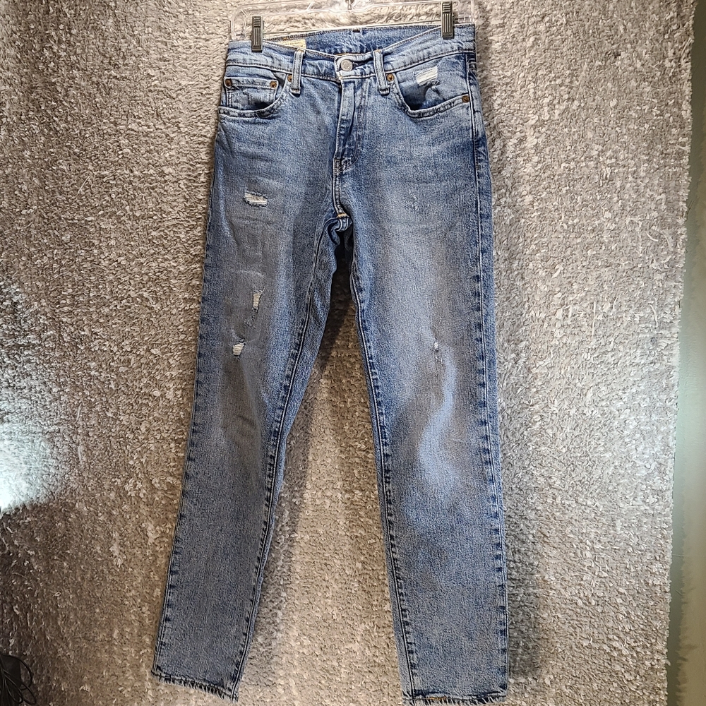 Levis 511 Jeans 28X30 Big E Premium Straight Blue Red Tab Cotton Blend